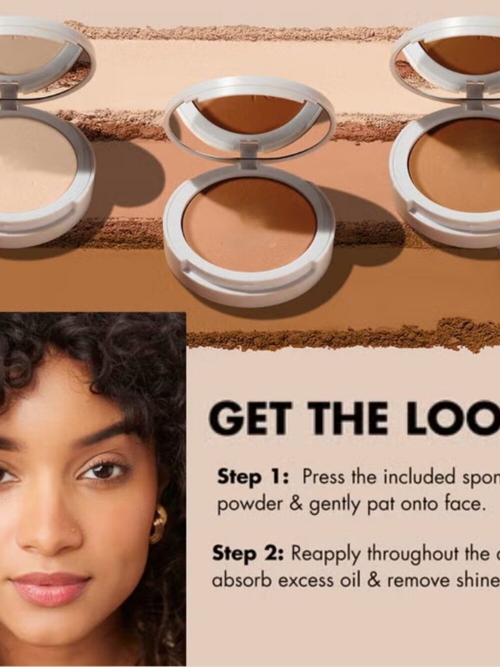 ELF Camo Powder Foundation Tan 460 W Matte Primer Infused Makeup Lightweight New - Picture 9 of 9